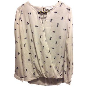 Size: Medium - Ladies Kitty Print Blouse